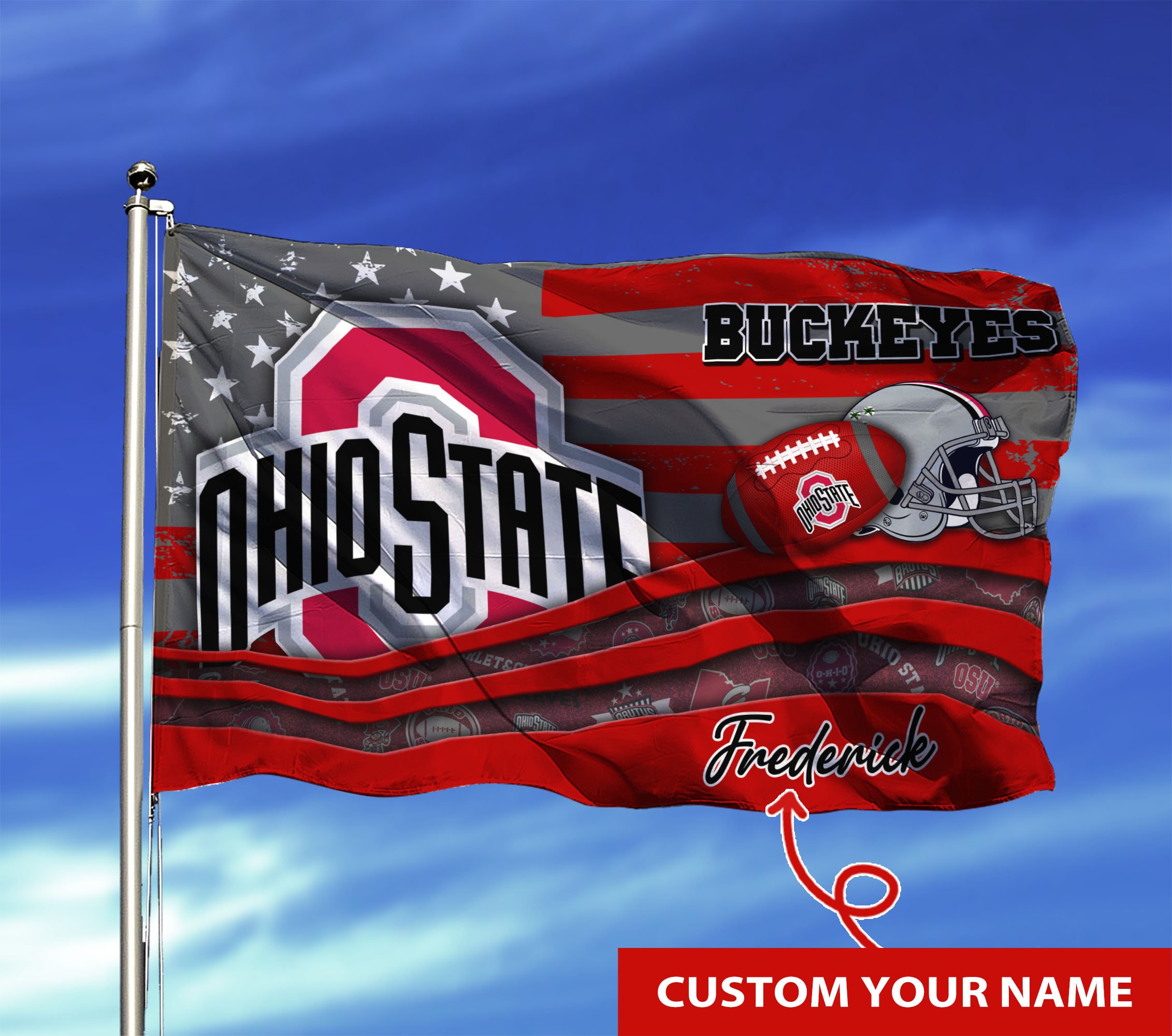 Ohio State Buckeyes Custom Flag3x5ft For This Season TU26897